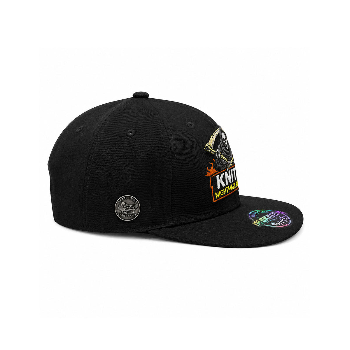 Gorra Bordada Negra Para Hombre KNITE Nightmare Rider