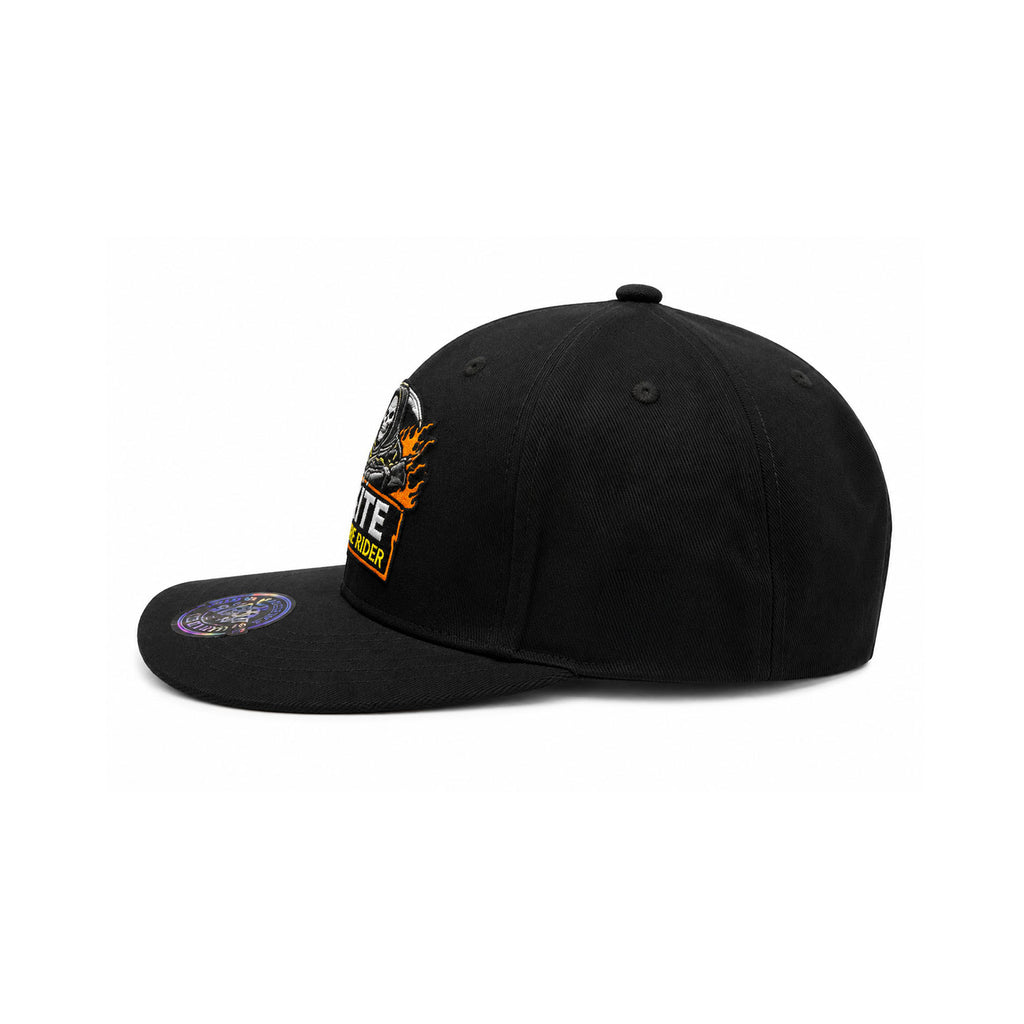 Gorra Bordada Negra Para Hombre KNITE Nightmare Rider