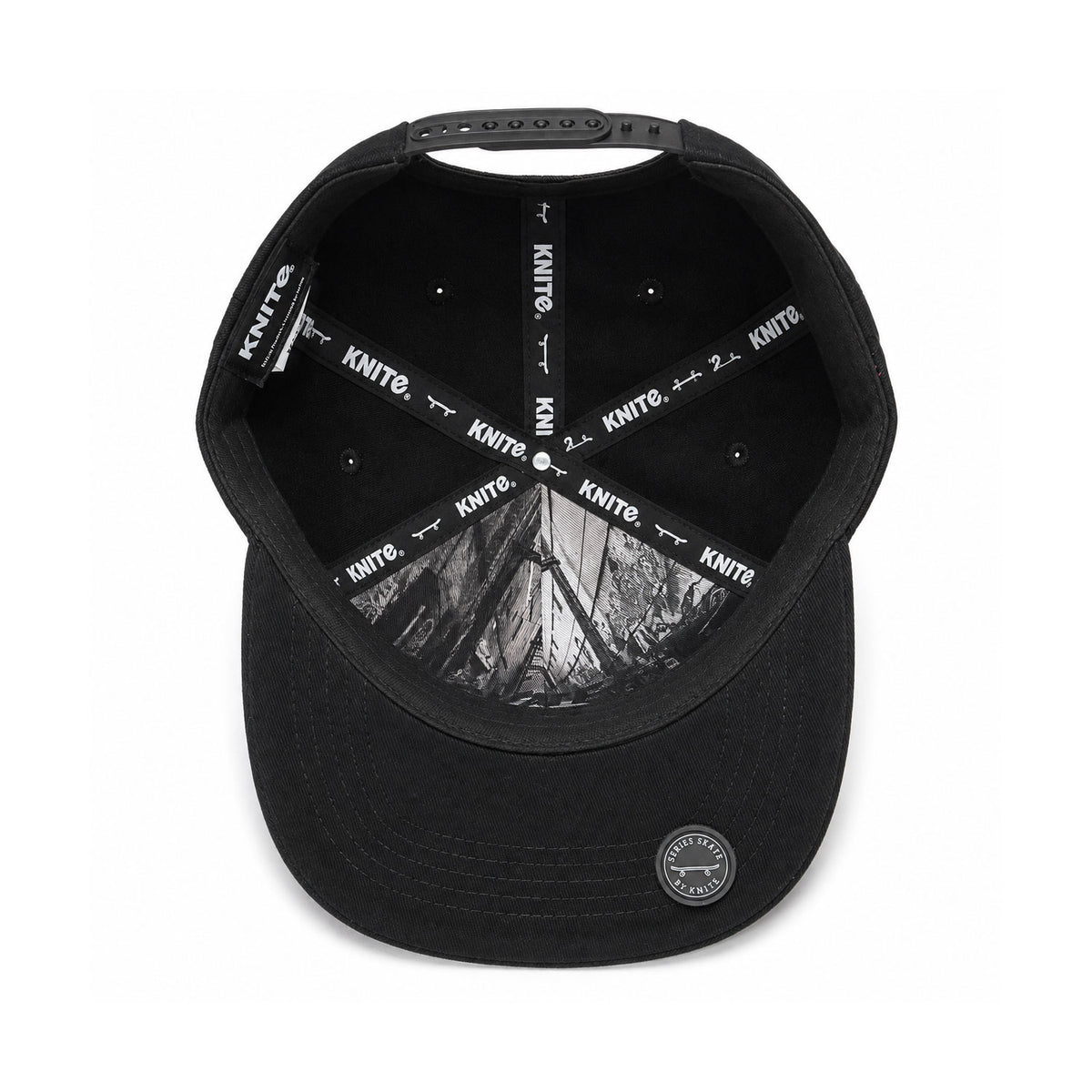 Gorra Bordada Negra Para Hombre KNITE Nightmare Rider