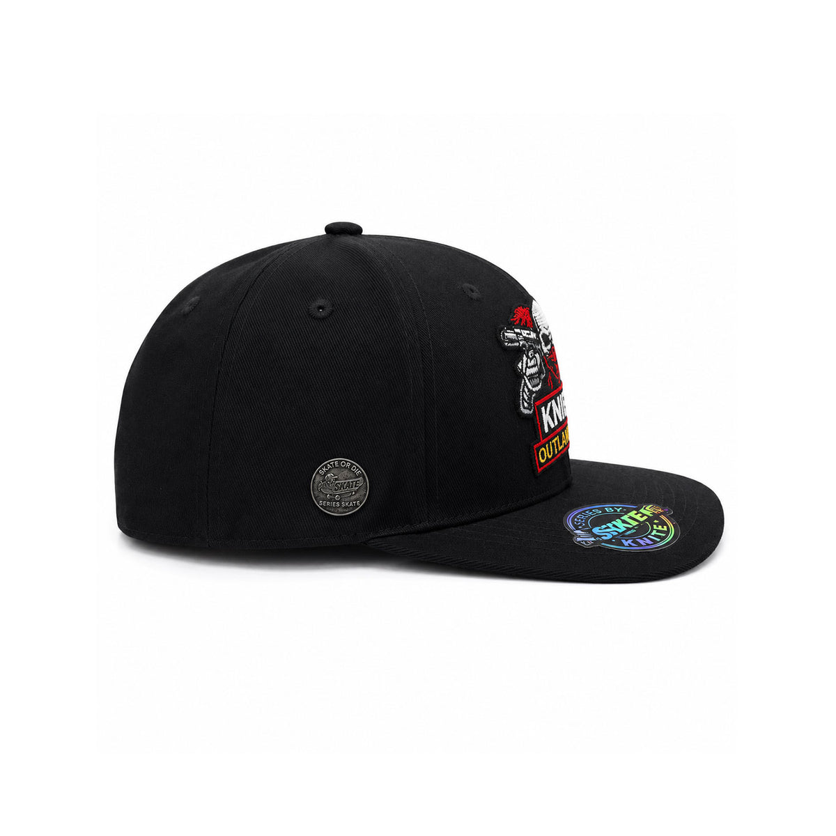 Gorra Bordada Negra Para Hombre KNITE Outlaw Rage Skate