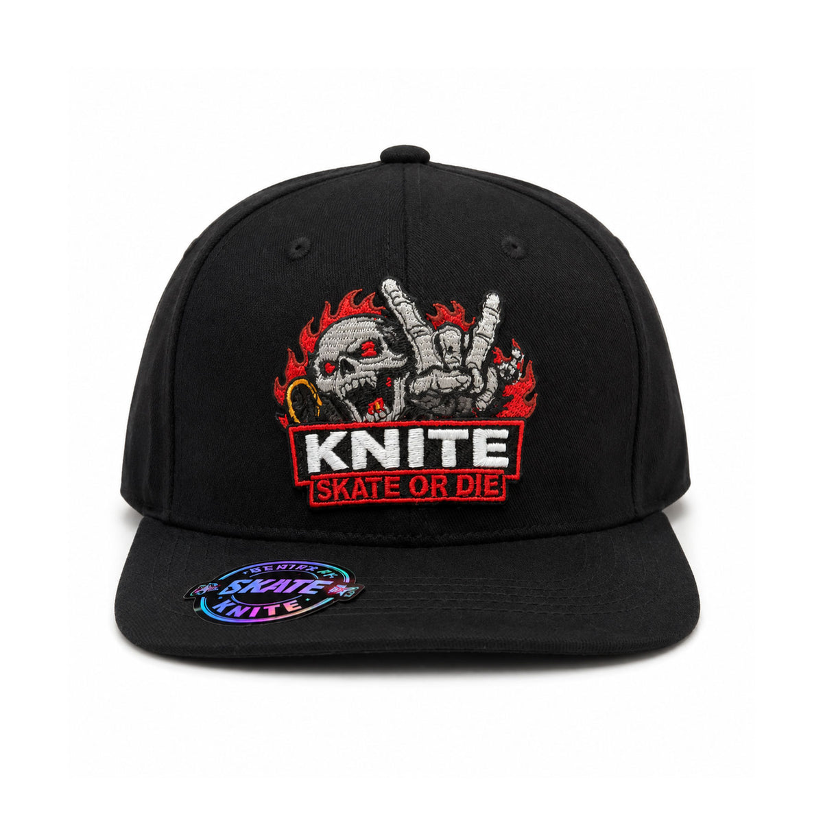 Gorra Bordada Negra Para Hombre KNITE Skate or Die Skate