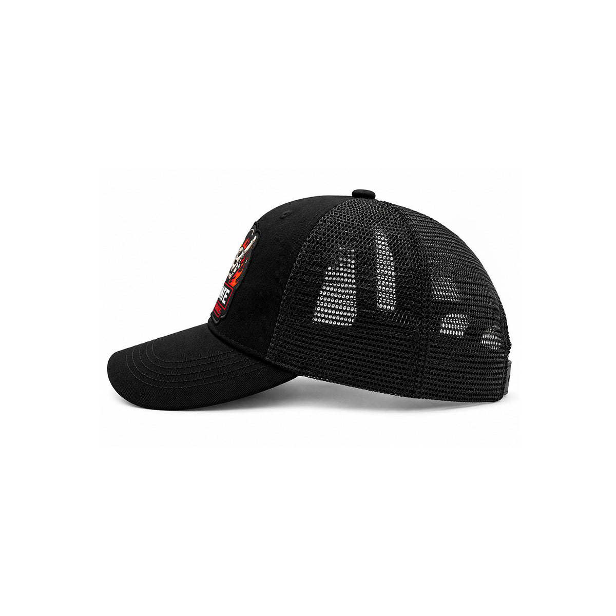 Gorra Knite Skate Negra Hombre Snapback Parche Impreso