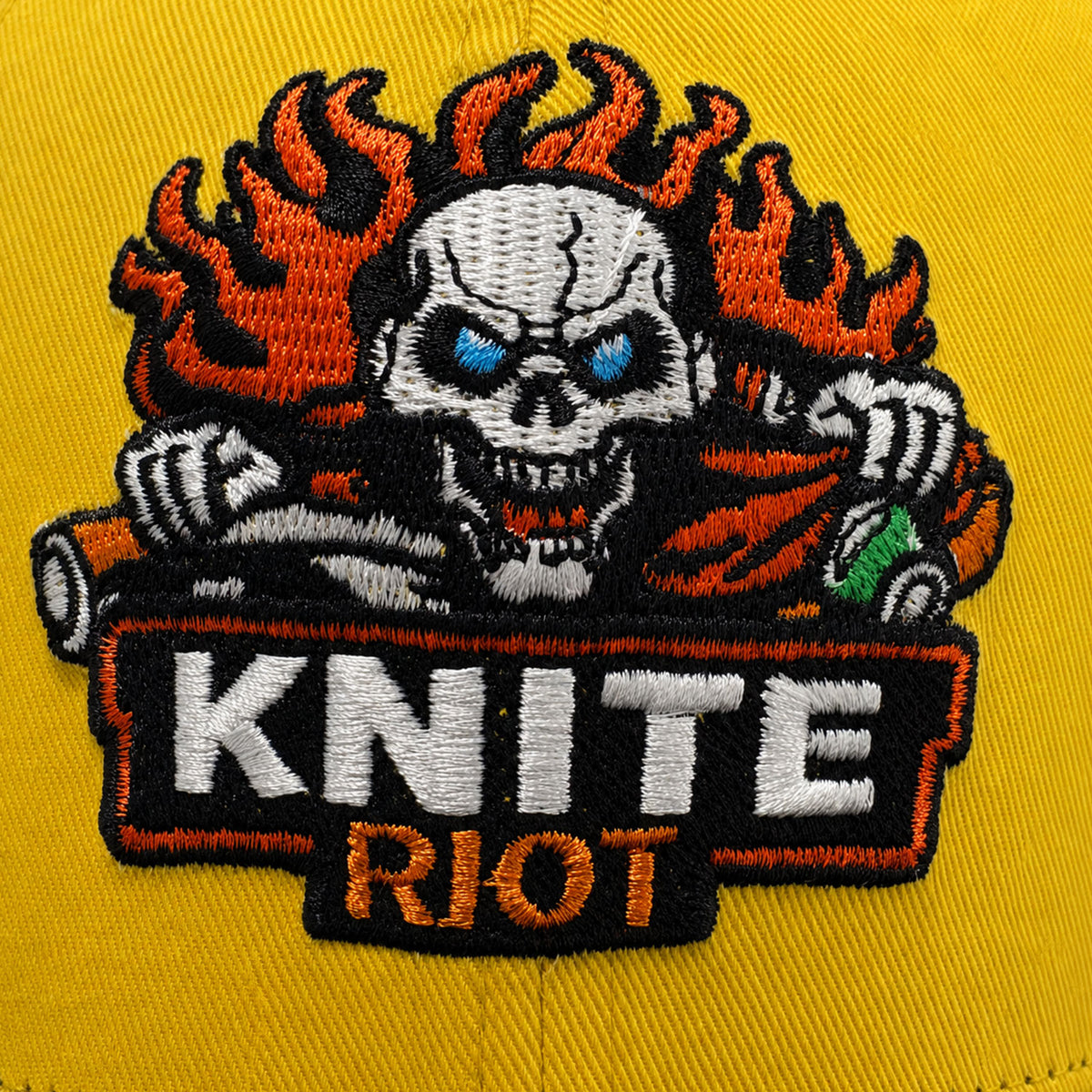 Gorra Bordada Negra Hombre Snapback Knite Skull Riot Skate