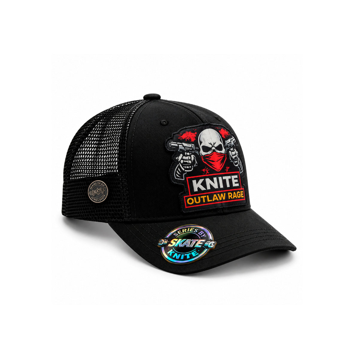Gorra knite skate para Hombre Outlaw Rage Negra Impreso