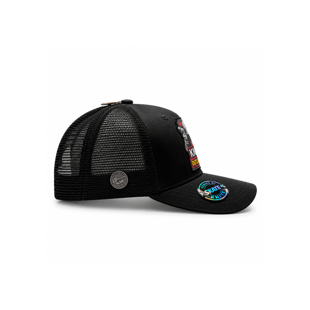 Gorra knite skate para Hombre Outlaw Rage Negra Impreso