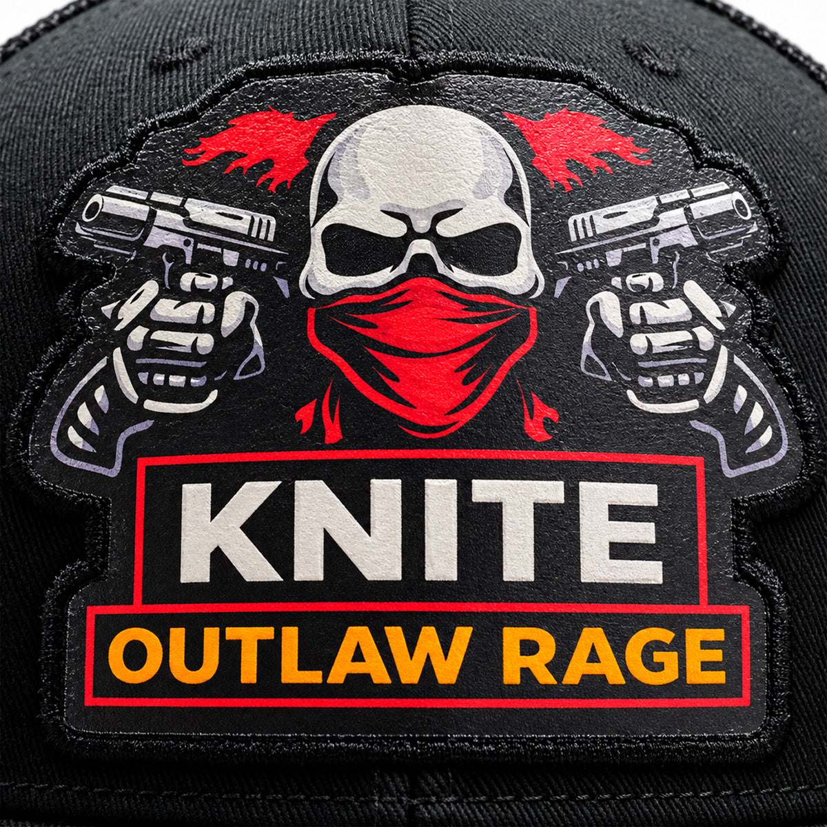 Gorra knite skate para Hombre Outlaw Rage Negra Impreso