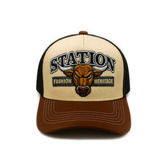 Gorra camionera Station Bull Knite malla visera curva-Unitalla