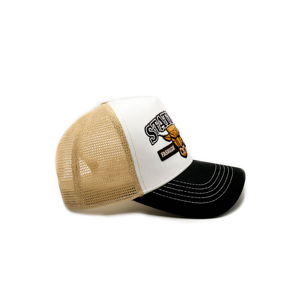 Gorra camionera Station Bull Knite malla visera curva-Unitalla