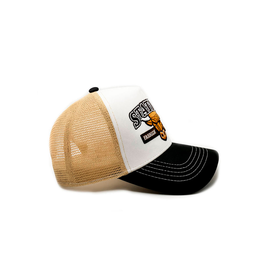 Gorra camionera Station Bull Knite malla visera curva-Unitalla