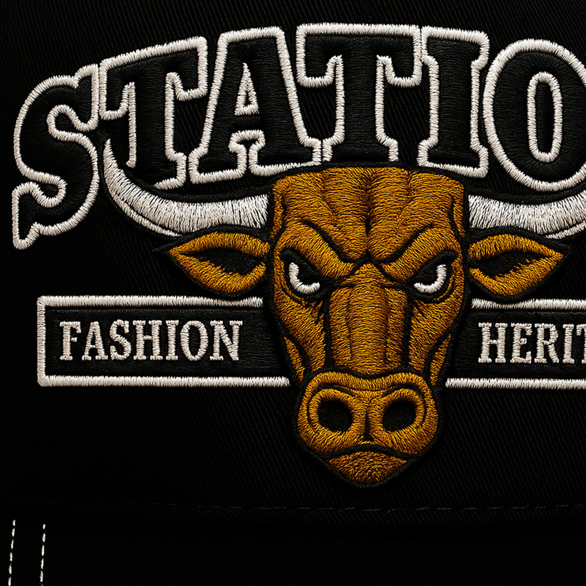 Gorra camionera Station Bull Knite malla visera curva-Unitalla