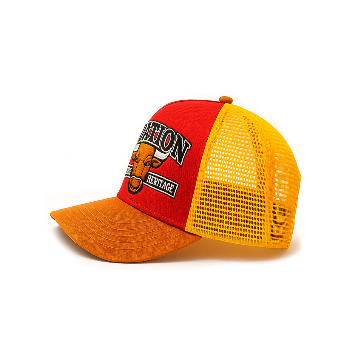 Gorra camionera Station Bull Knite malla visera curva-Unitalla