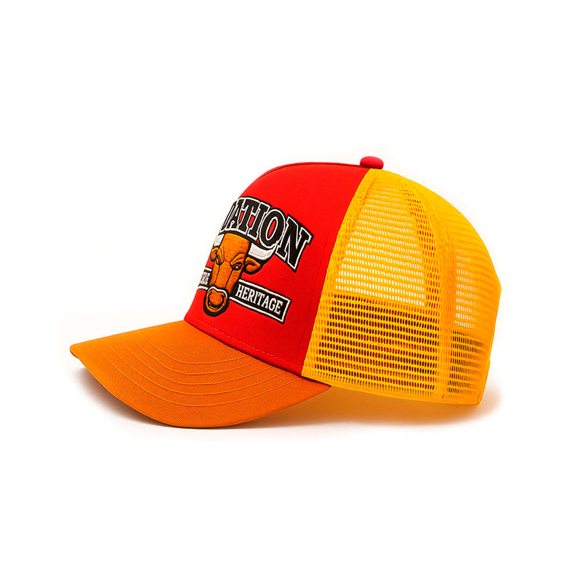 Gorra camionera Station Bull Knite malla visera curva-Unitalla