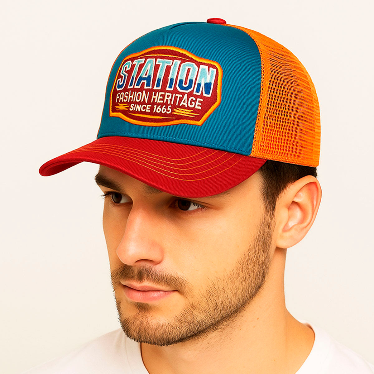Gorra trucker malla Station Fashion Knite para hombre-Unitalla