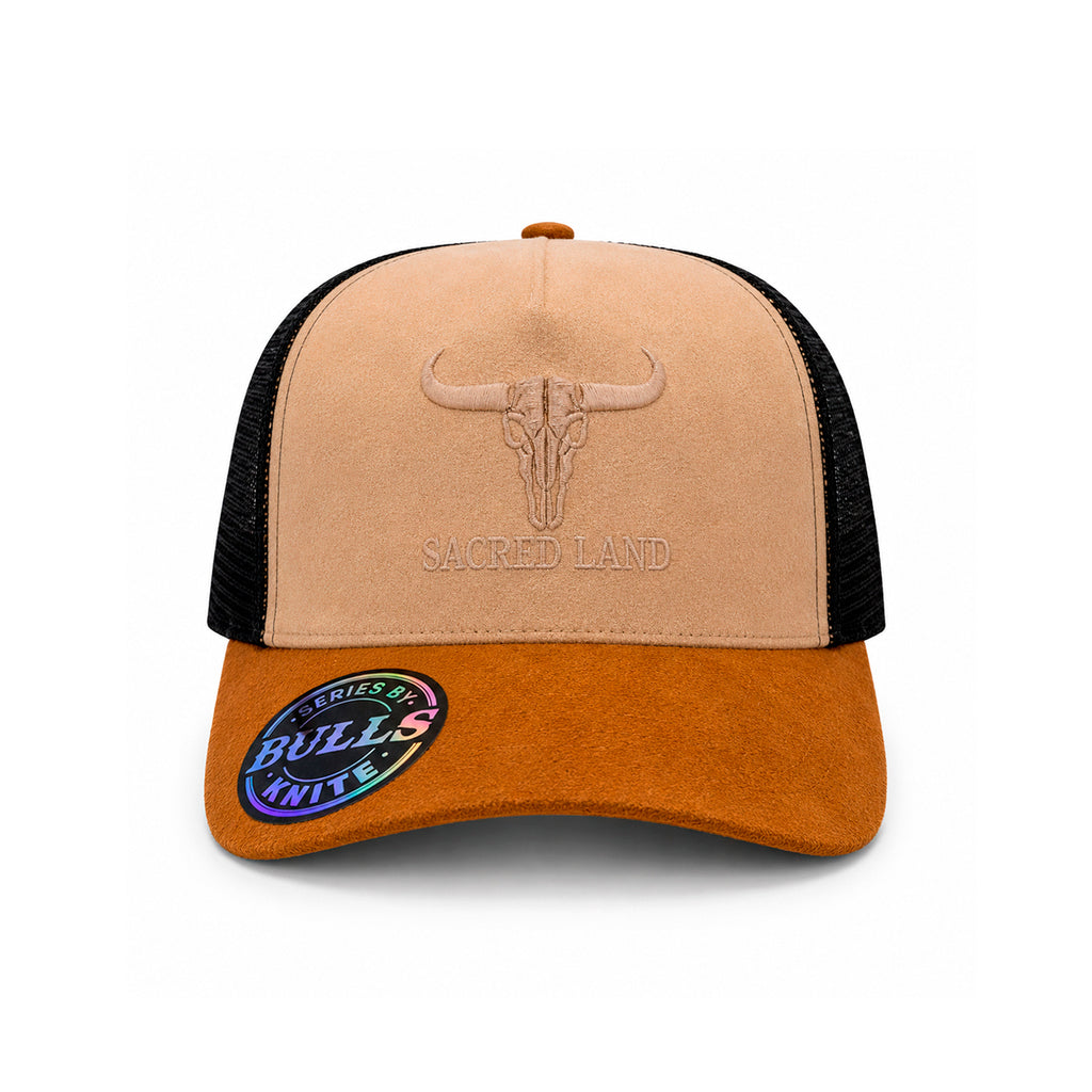 Gorra Knite Hombre Bulls Trucker American Ranch gamuza