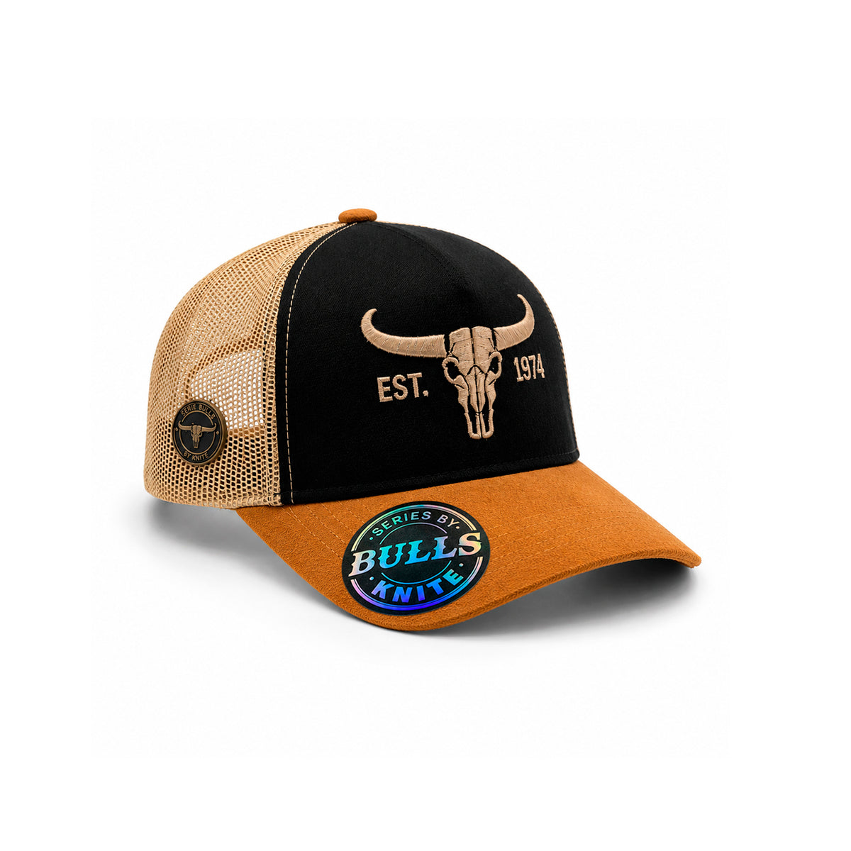 Gorra Knite Hombre Bulls Trucker Western Spirit gamuza