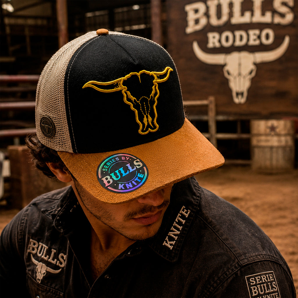 Gorra Knite hombre Bulls Trucker Vaquero Land gamuza