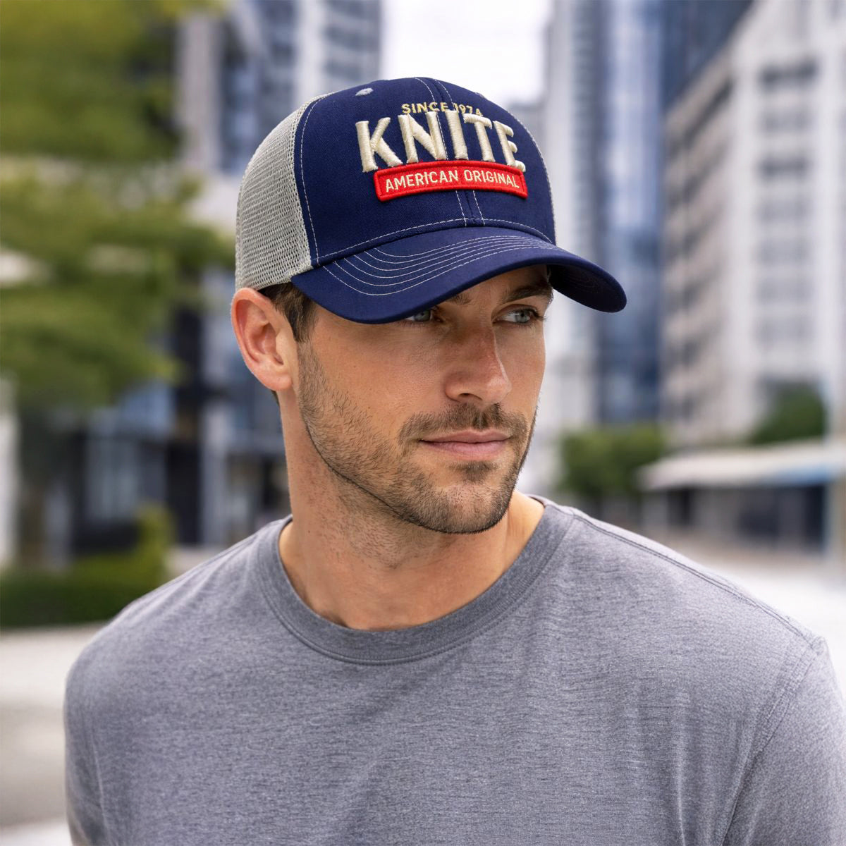 Gorra Knite American Basic Trucker Ajustable Original Cap azul