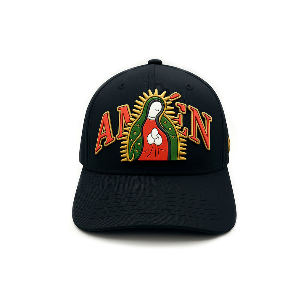 Gorra Virgen Amen estilo urbano ajustable Knite negra-Unitalla