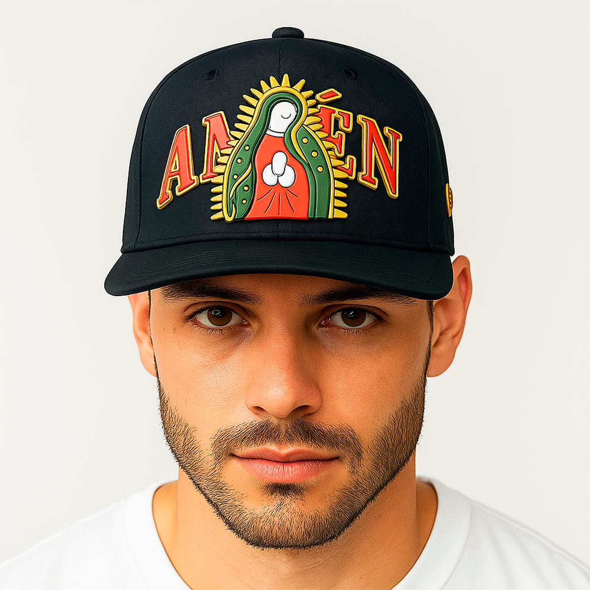 Gorra Virgen Amen estilo urbano ajustable Knite negra-Unitalla