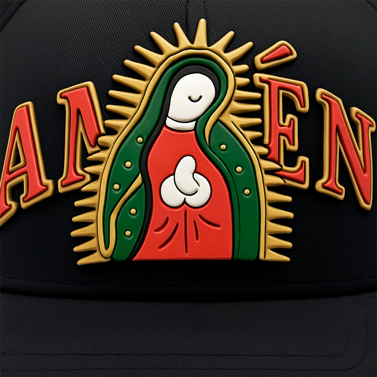 Gorra Virgen Amen estilo urbano ajustable Knite negra-Unitalla