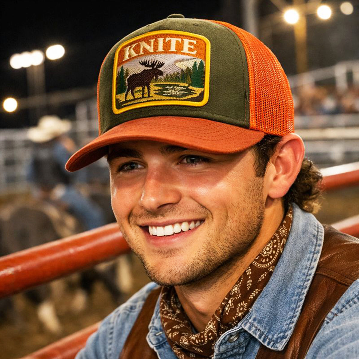 Gorra Trucker western Knite Alcedos ajustable snapback malla-Unitalla