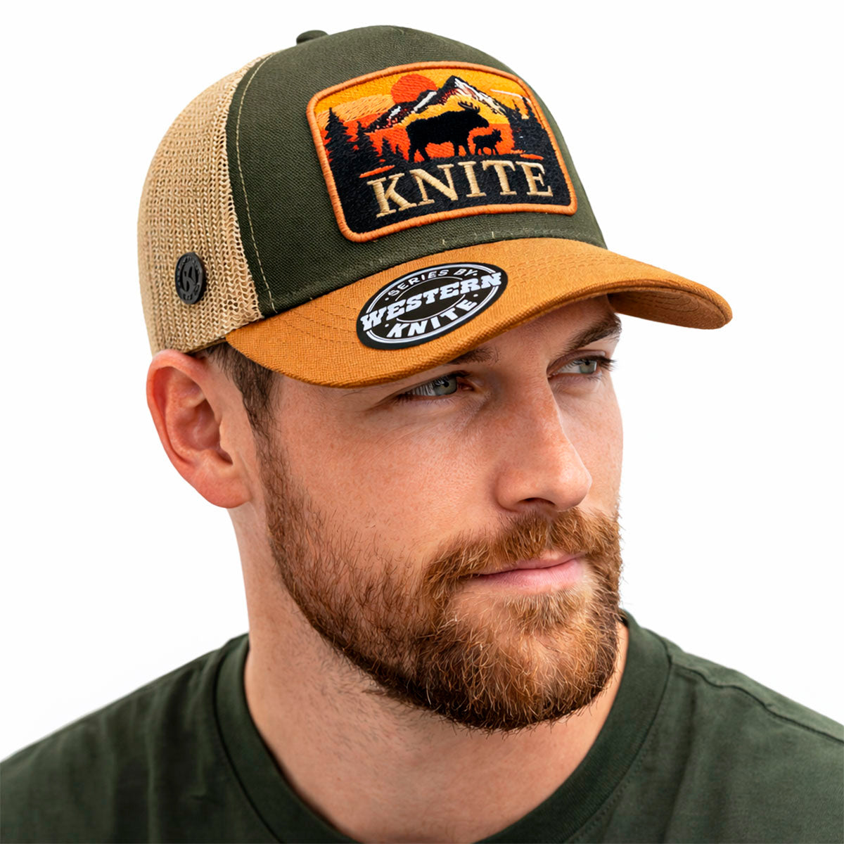 Knite Western Lux Gorra Trucker Alce Malla Transpirable Parche ajustable