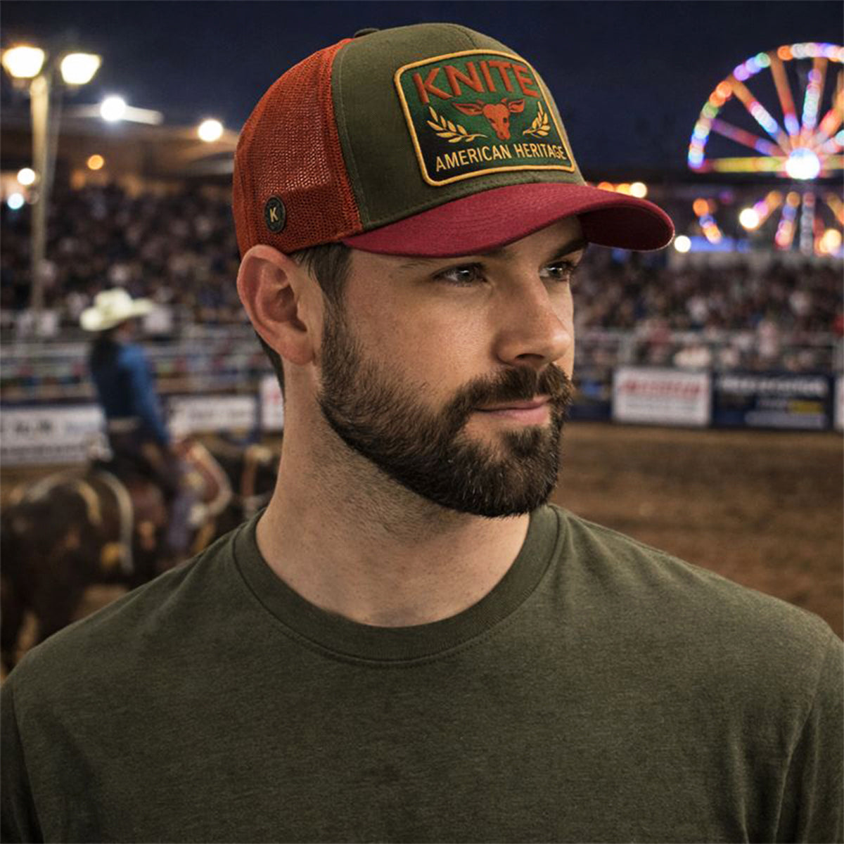 Gorra Trucker western Knite American ajustable snapback-Unitalla
