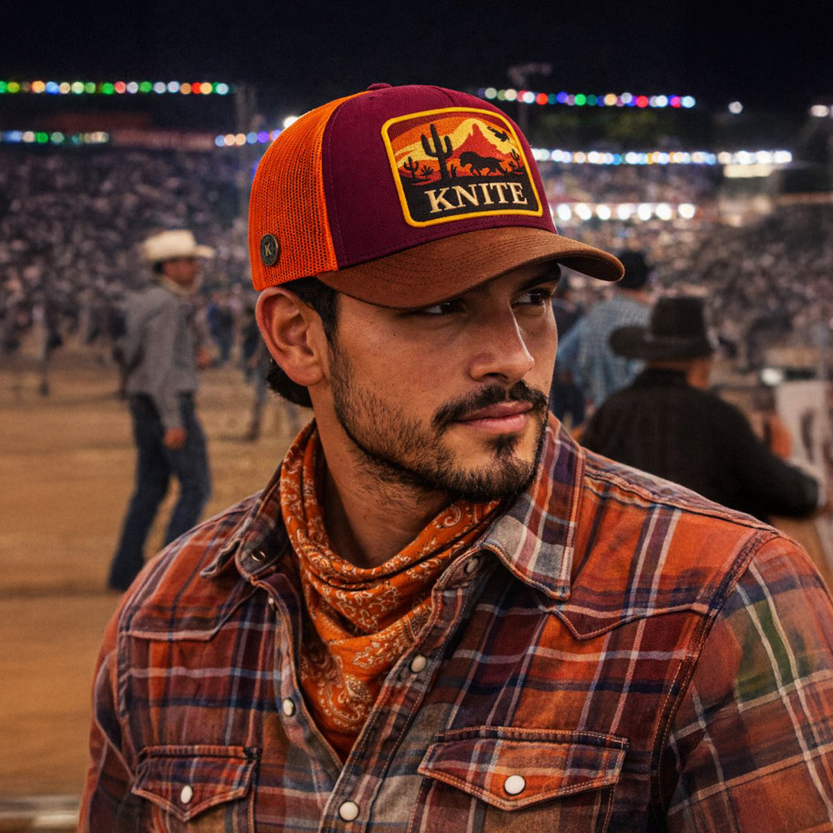 Gorra Trucker western Knite Cactus ajustable snapback malla-Unitalla
