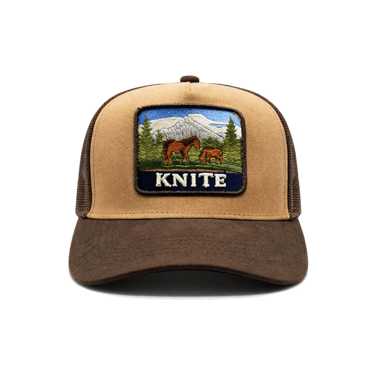 Gorra Knite Horse Basic Trucker Caballo Vaquero Ajustable café