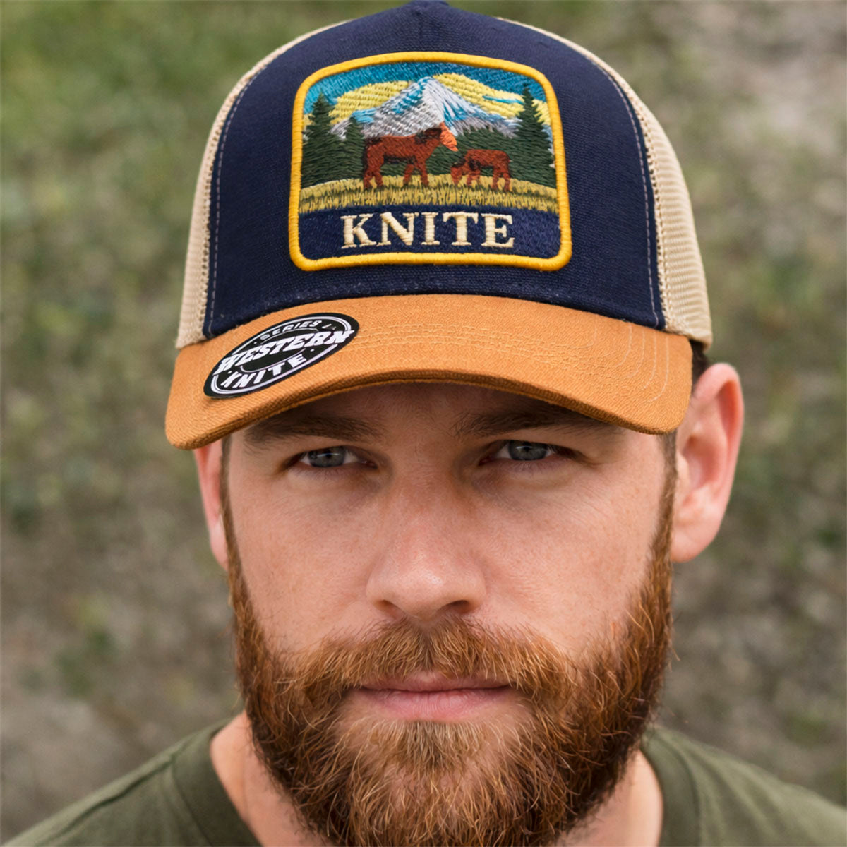 Knite Western Lux Gorra Trucker Horse Malla Transpirable Parche ajustable
