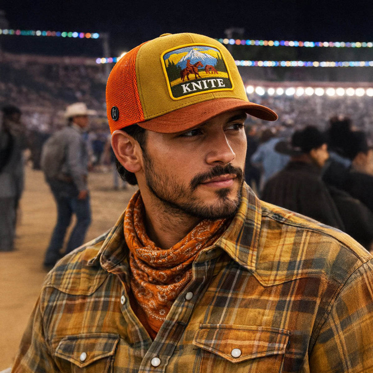 Gorra Trucker western Knite Mountain ajustable snapback-Unitalla