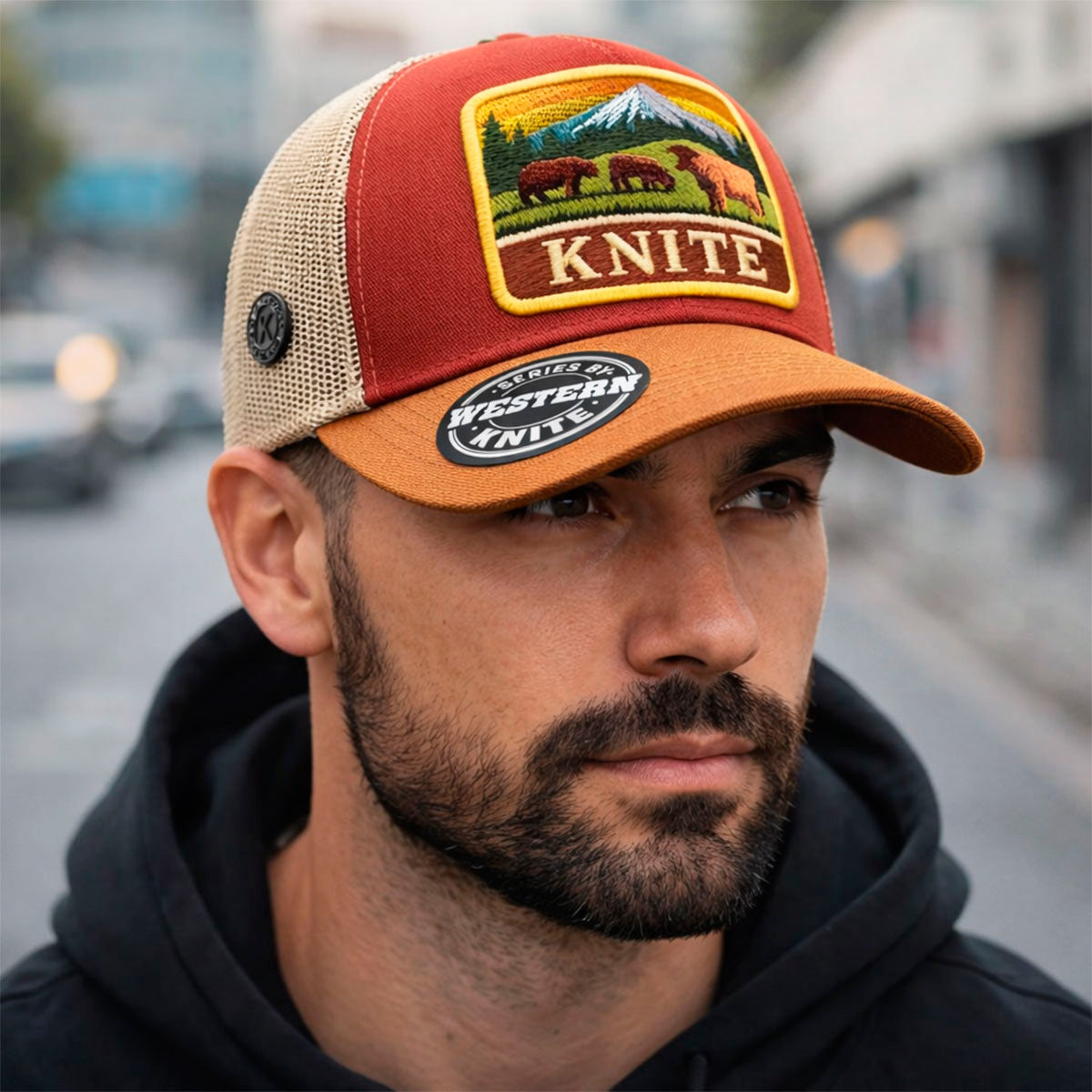 Knite Western Lux Gorra Trucker American Pines Transpirable Parche ajustable