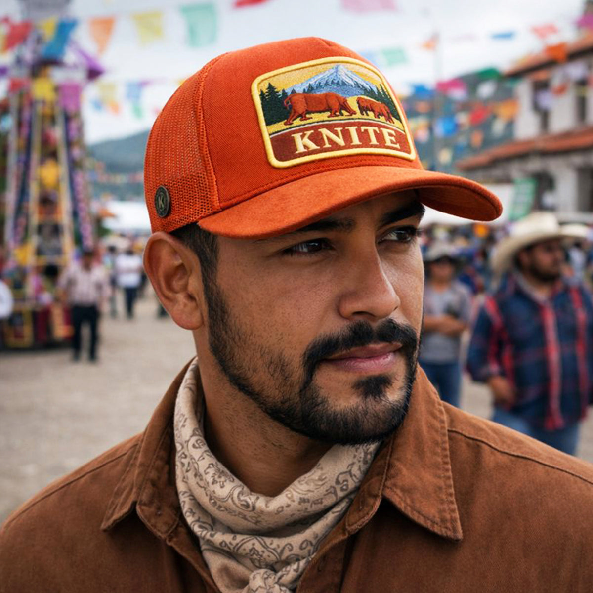Gorra Trucker western Knite Pines ajustable snapback malla-Unitalla