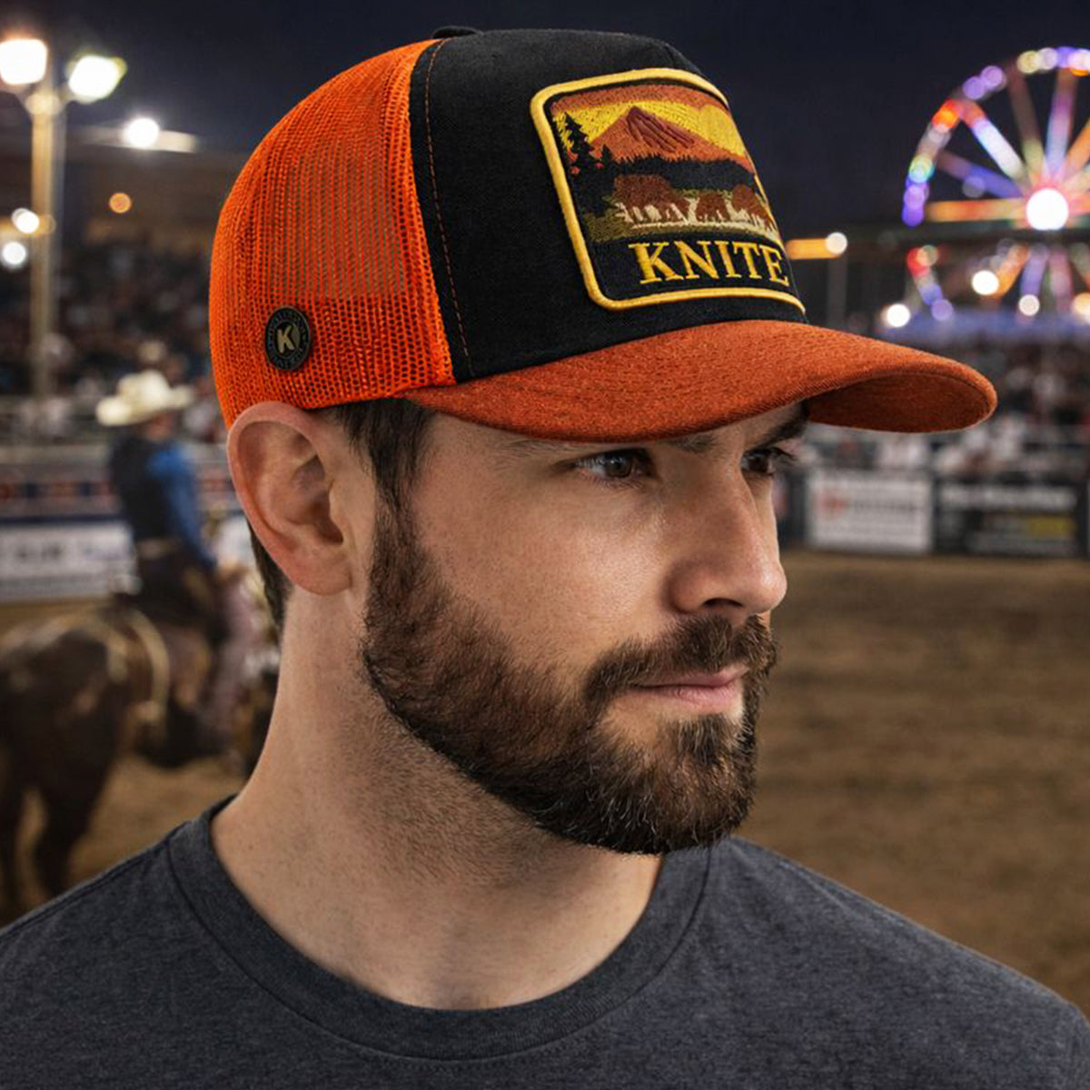 Gorra Trucker western Knite Sun ajustable snapback malla-Unitalla