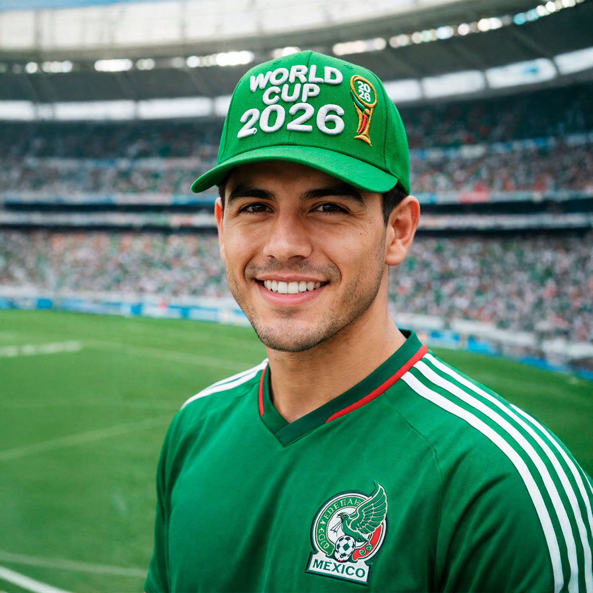 Gorra Fútbol Ajustable México Copa 2026 Sede Fan Bordada