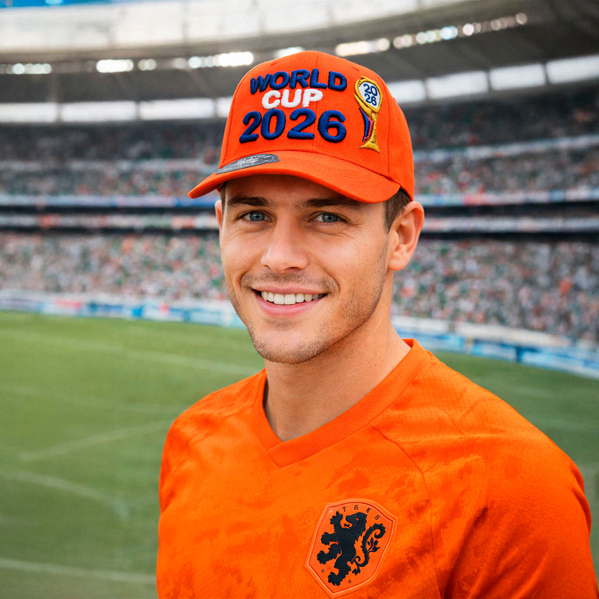 Gorra Fútbol Ajustable Holanda Naranja Copa 2026 Fan Sport
