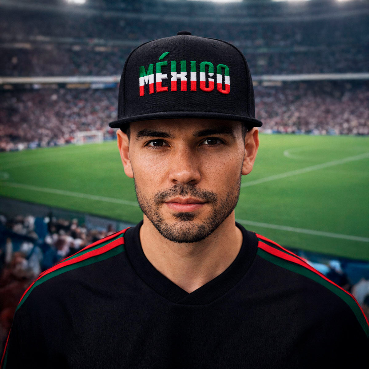 Gorra México Knite Tricolor Snapback Visera Plana World Cup