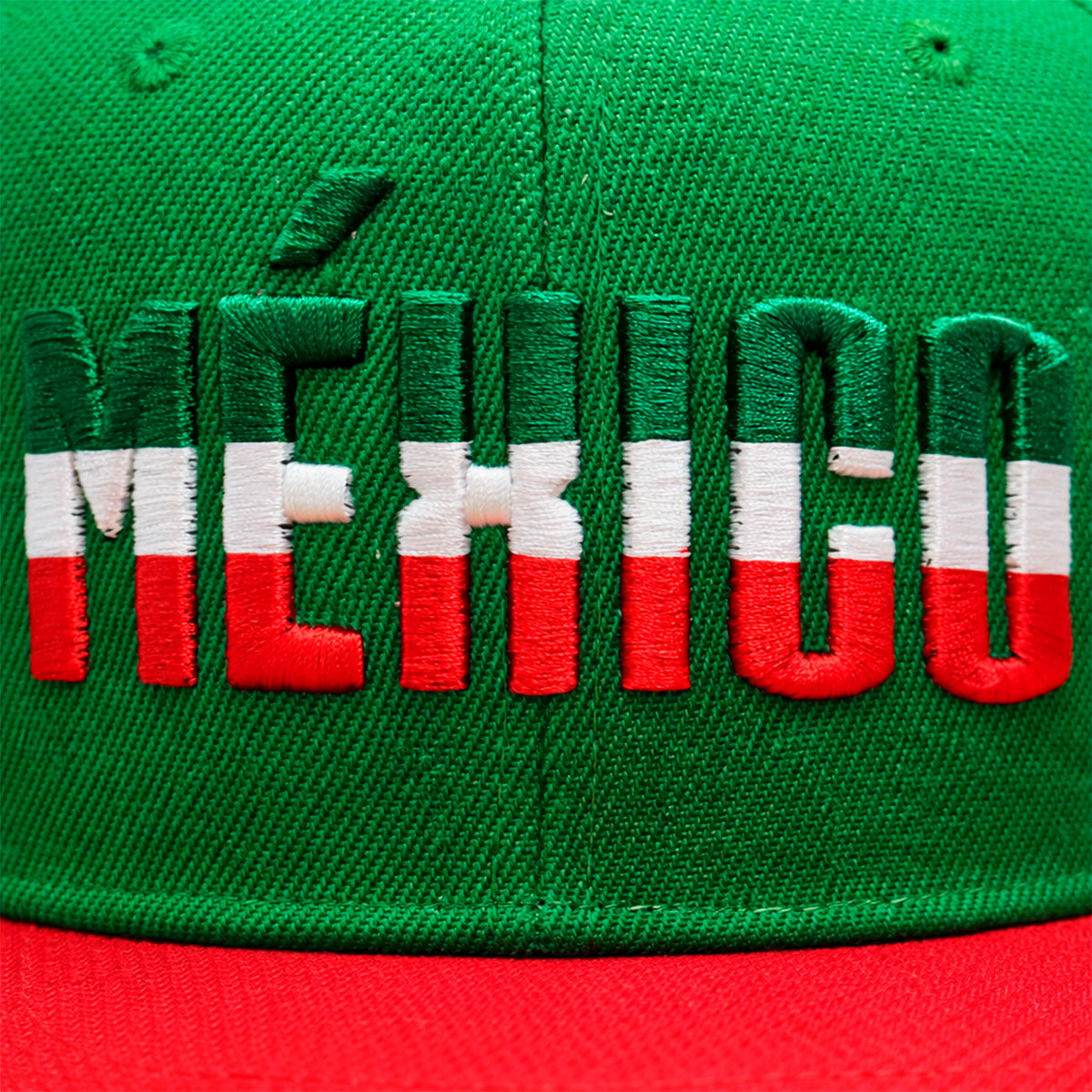 Gorra México Knite Tricolor Snapback Visera Plana World Cup