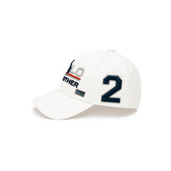 Gorra Polo Landther gris bordada para hombre estilo casual Blanco