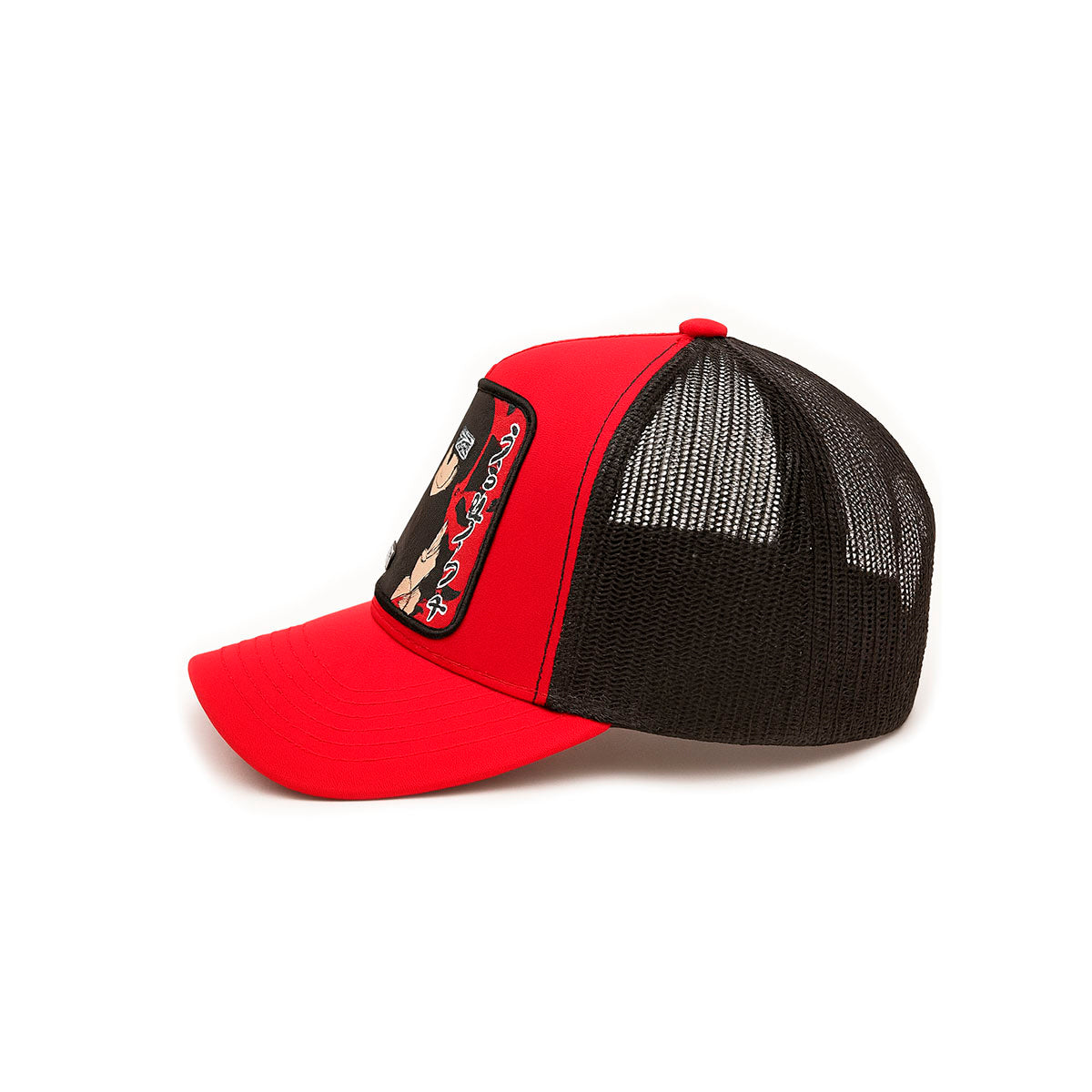 Gorra Trucker Itachi Uchiha NARUTO Roja y Negra