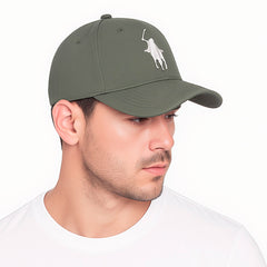 Gorra Polo Champs ajustable con broche snapback para hombre verde