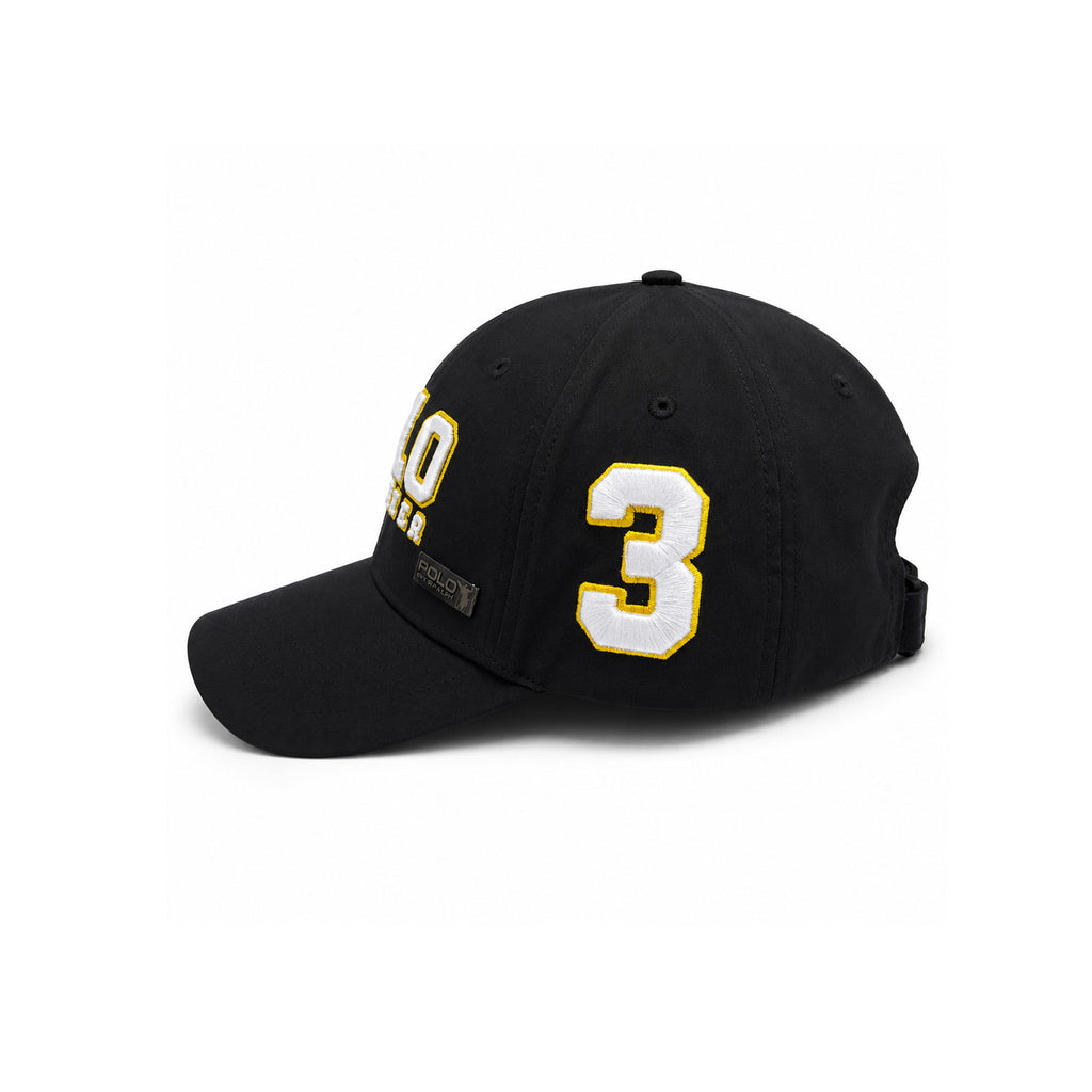 Gorra Polo Caballero College Edition Bordada Beisbolera negro