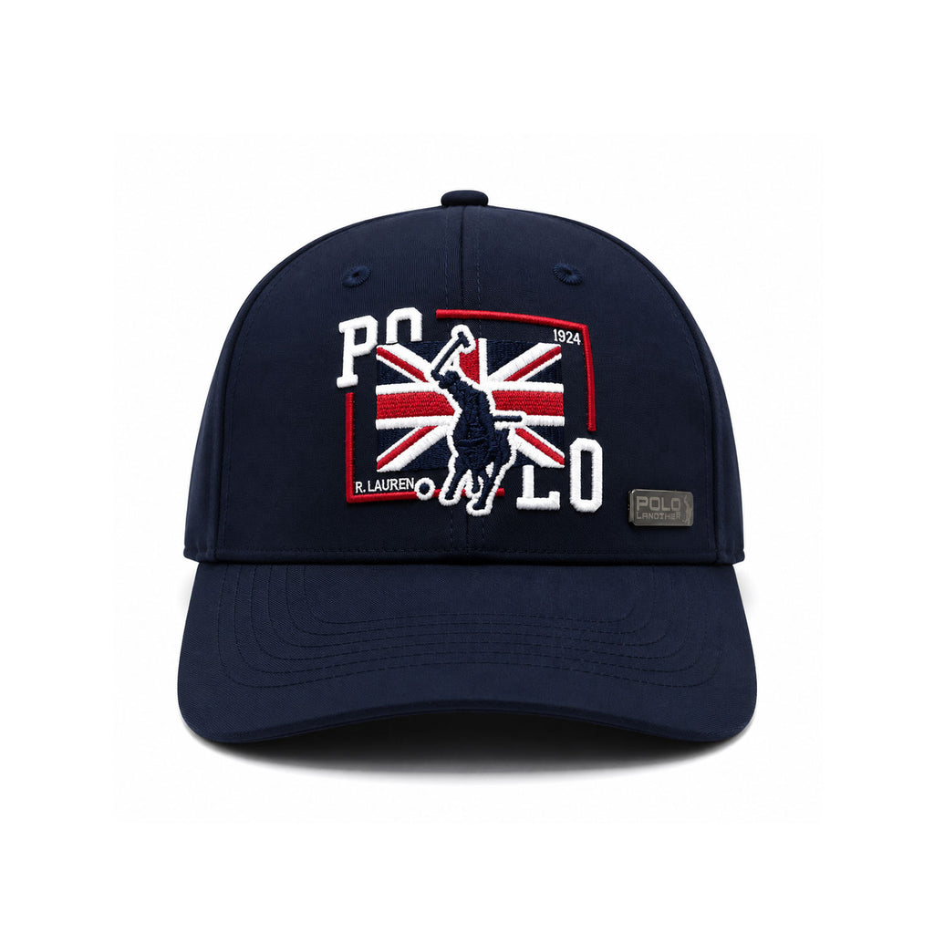 Gorra Polo Caballero England Flag Bordada Beisbolera azul
