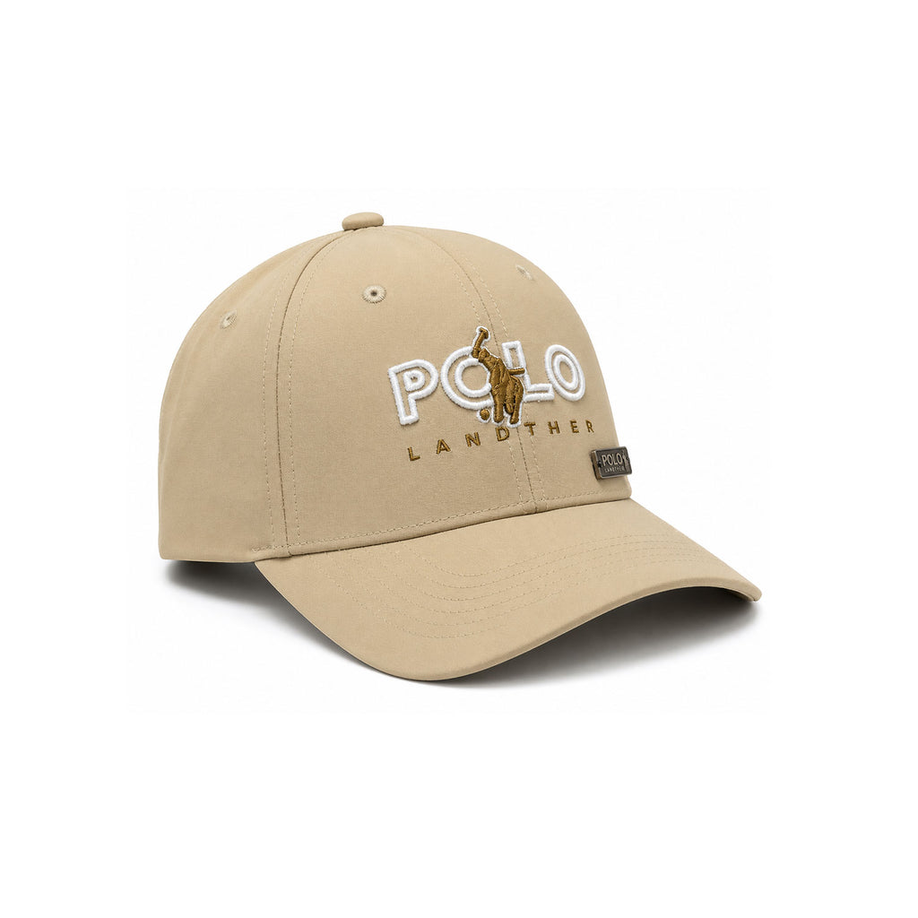 Gorra Polo Caballero Golden Stroke Bordada Beisbolera beige