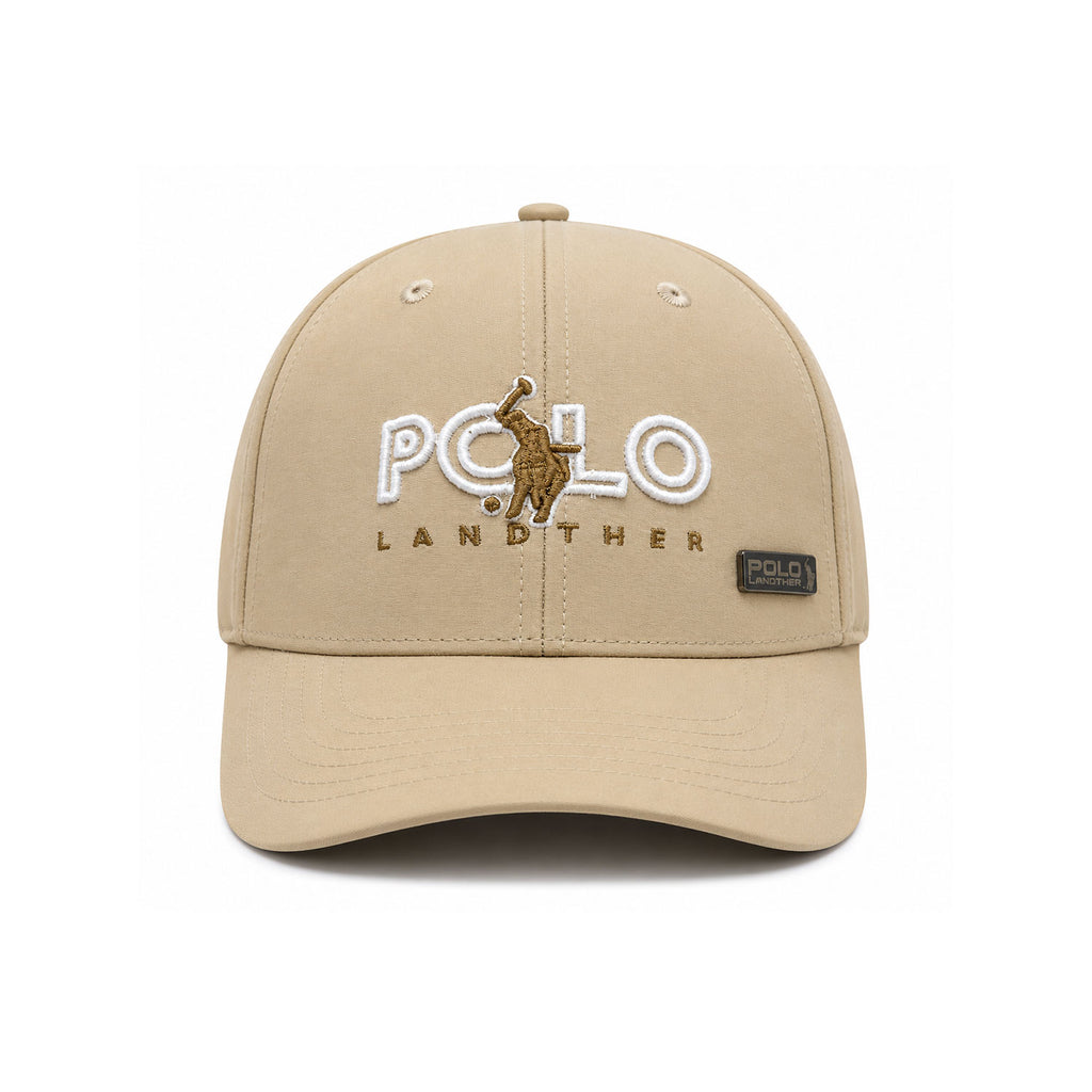 Gorra Polo Caballero Golden Stroke Bordada Beisbolera beige