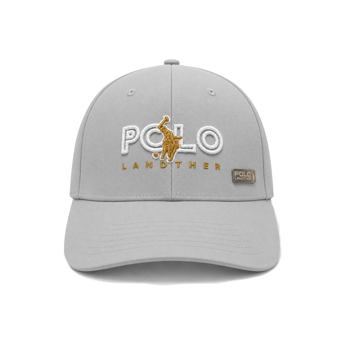 Gorra Polo Caballero Golden Stroke Bordada Beisbolera gris