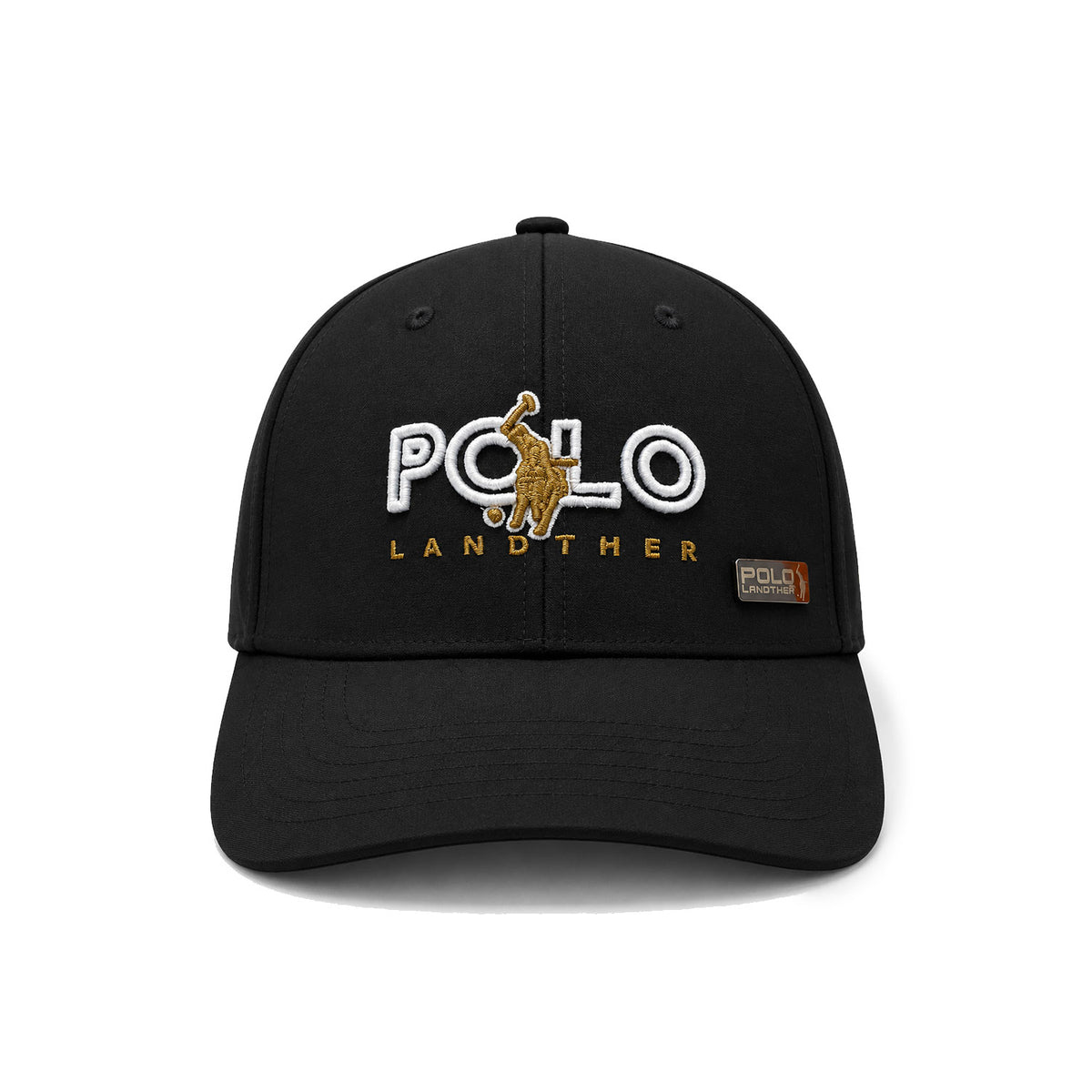 Gorra Polo Caballero Golden Stroke Bordada Beisbolera negro