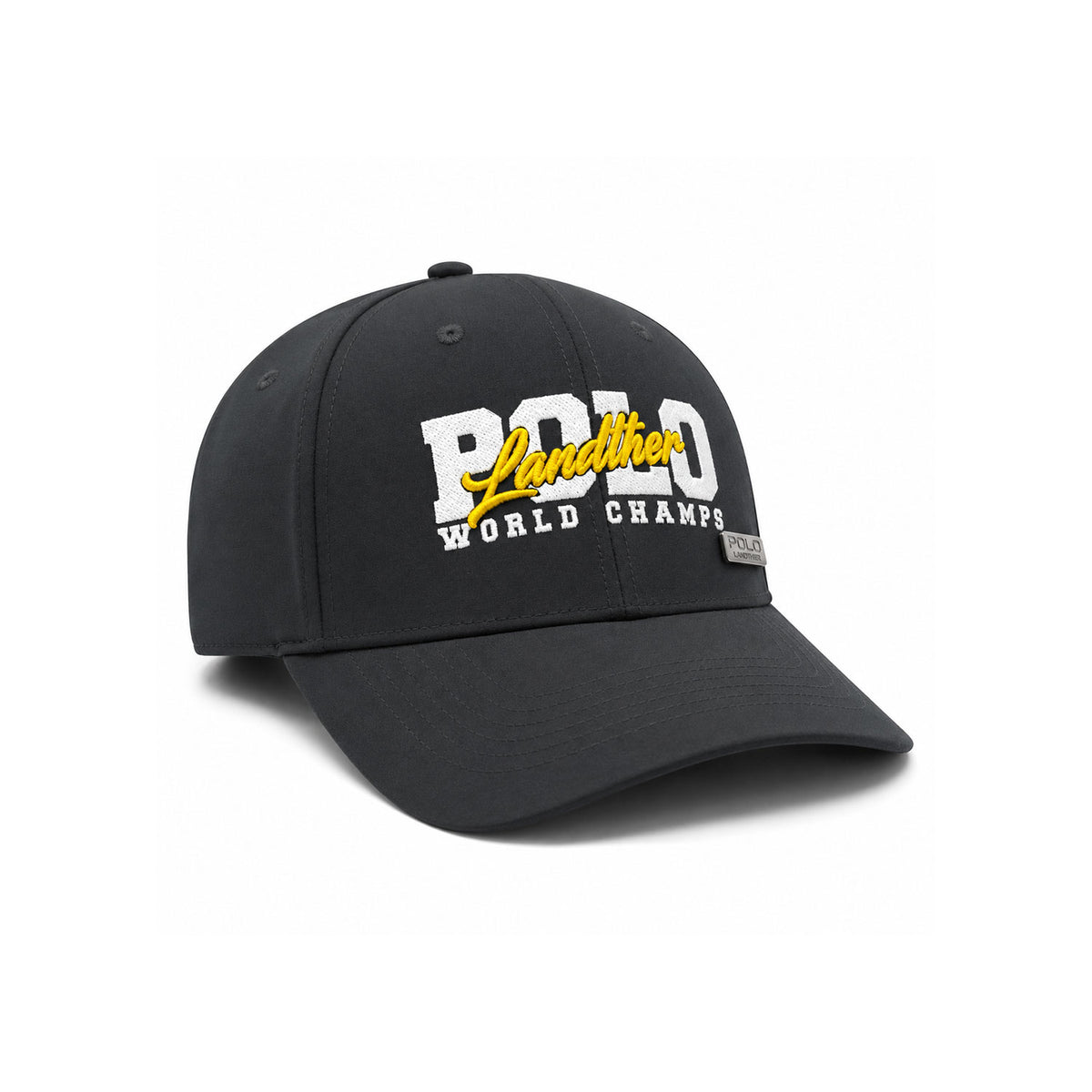 Gorra Polo Caballero Yellow Script Bordada Beisbolera gris