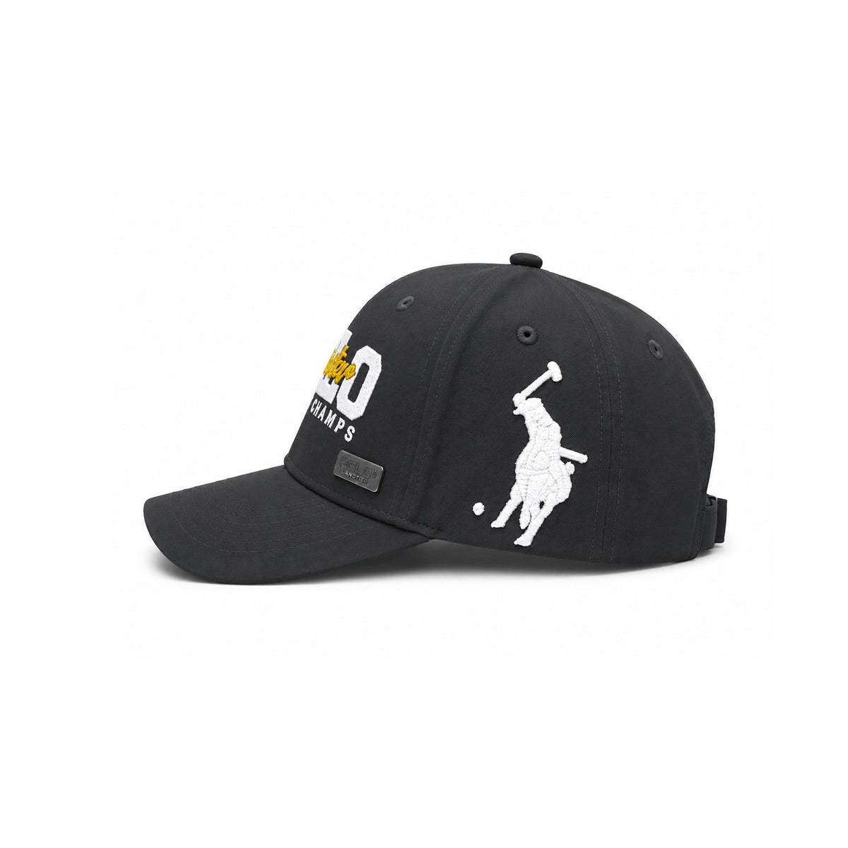 Gorra Polo Caballero Yellow Script Bordada Beisbolera gris