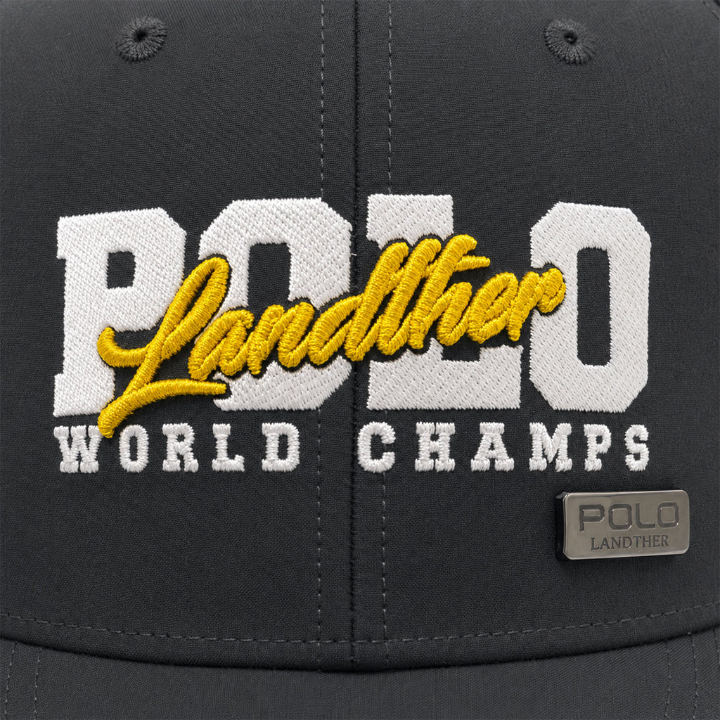 Gorra Polo Caballero Yellow Script Bordada Beisbolera gris